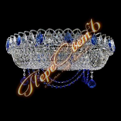 Кольцо Ожерелье - 1060, цв. к - цвет камня синий