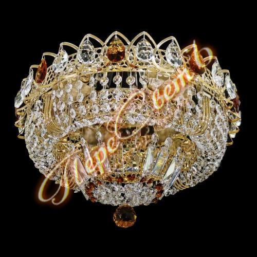 1041 Кольцо Купол 6л, цв.к (чайный)