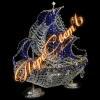 Настольная лампа Фрегат (Кулон 50) - 1028*Ц, цвет камня синий