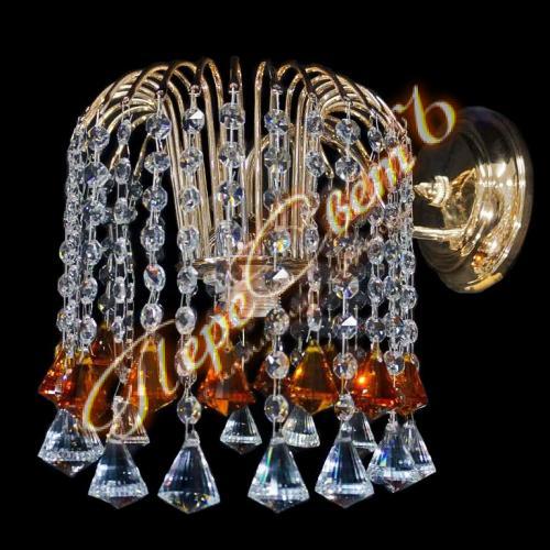 Бра Каскад (Пирамида 30) h-250мм, цв.к. (чайный)