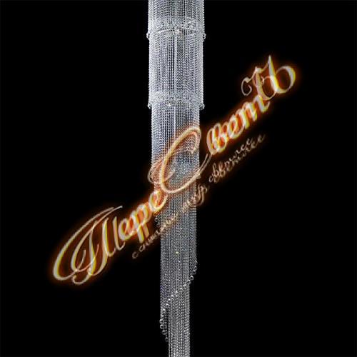 Люстра Винтаж Хрустальный №4 (Шар 30), диаметр 500 мм, высота 4000 мм