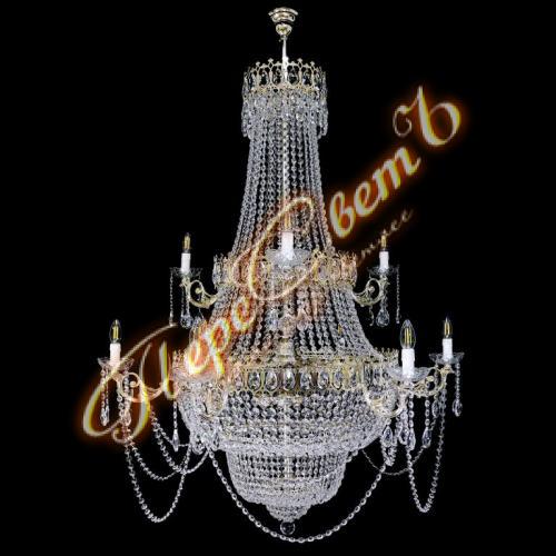 Корона Свечи 2 яруса, диаметр 100 см,высота 150 см, 9 рожков