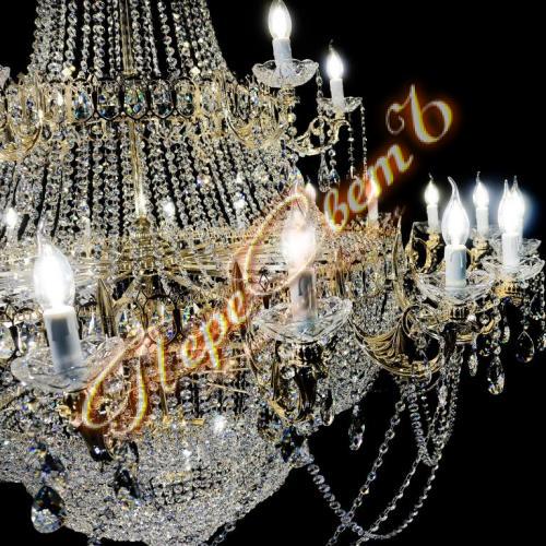 Корона Свечи 2 яруса, диаметр 160 см,высота 210 см, 26 рожков