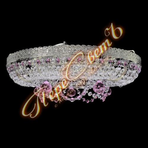 Люстра Италия Снежинка (Шар розовый)