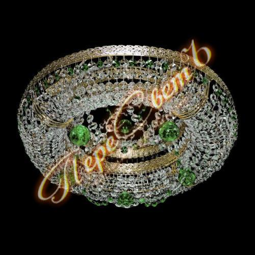 Люстра Италия Снежинка (Шар зеленый)